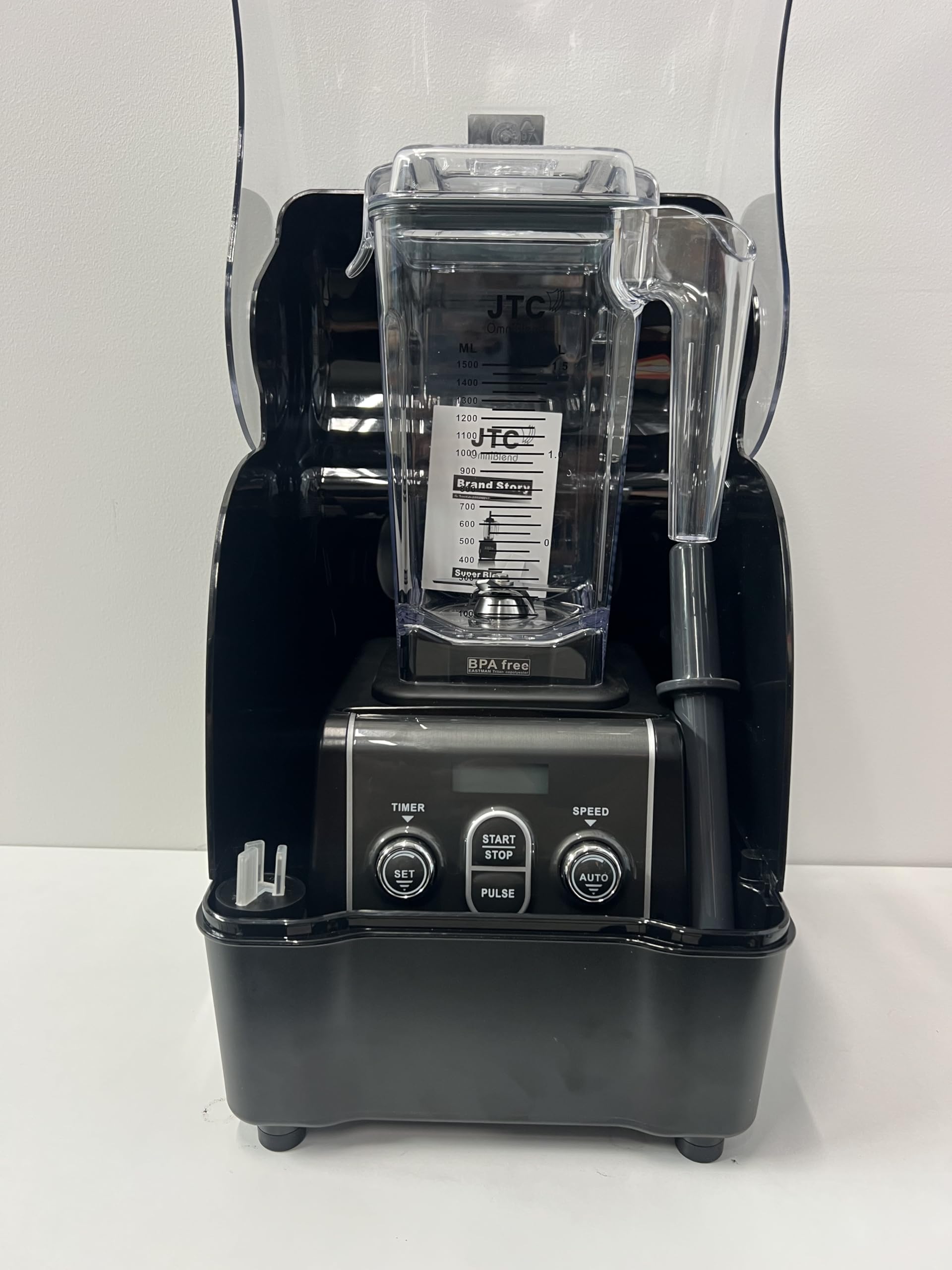 JTC OmniBlend VI 900 DQ Black 10 Speed Set Mode Pulse Mode includes OmniShield I sound shield, 3 HP Professional Commercial High Performance Blender with 7 Year Warranty