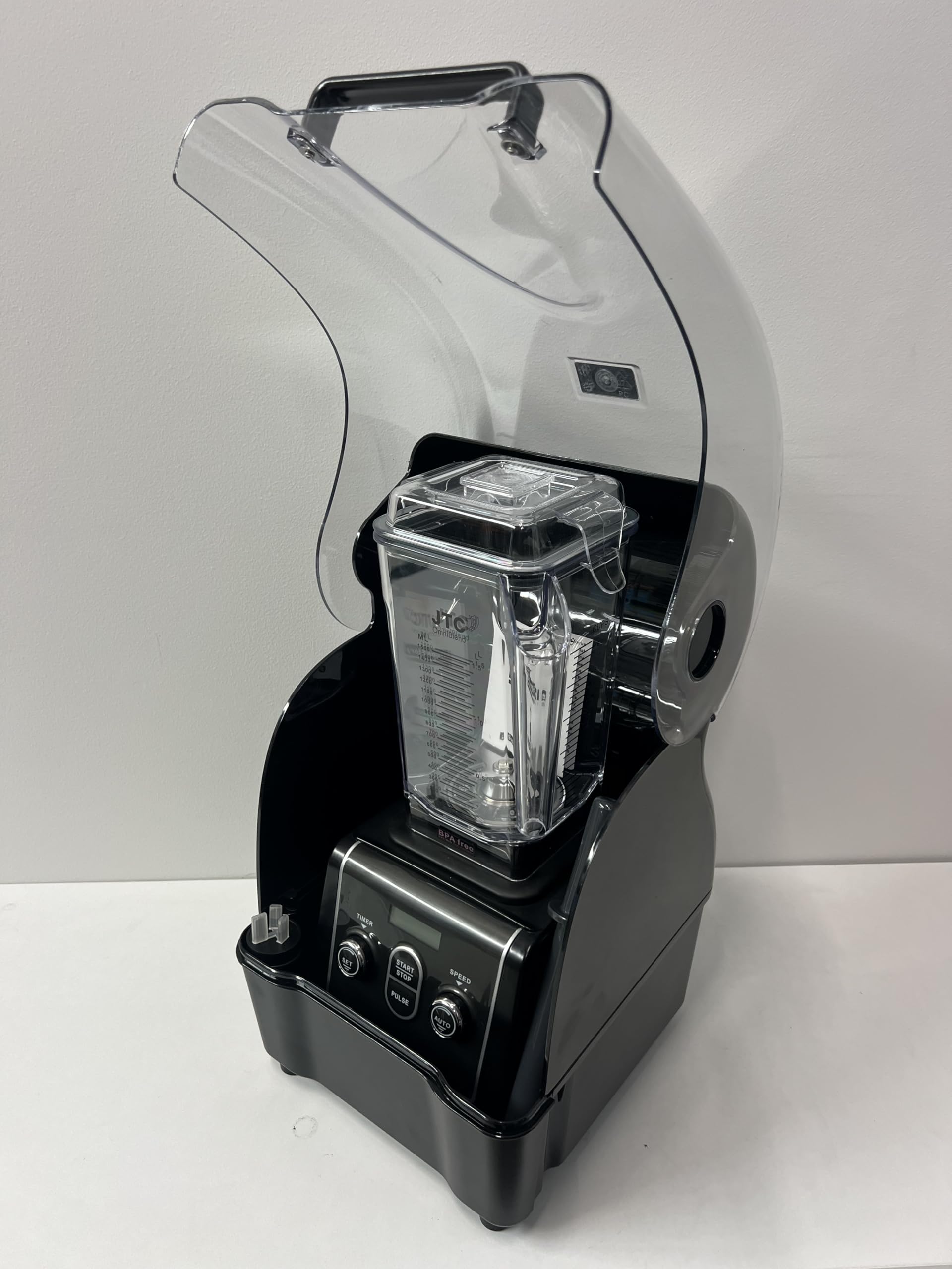 JTC OmniBlend VI 900 DQ Black 10 Speed Set Mode Pulse Mode includes OmniShield I sound shield, 3 HP Professional Commercial High Performance Blender with 7 Year Warranty