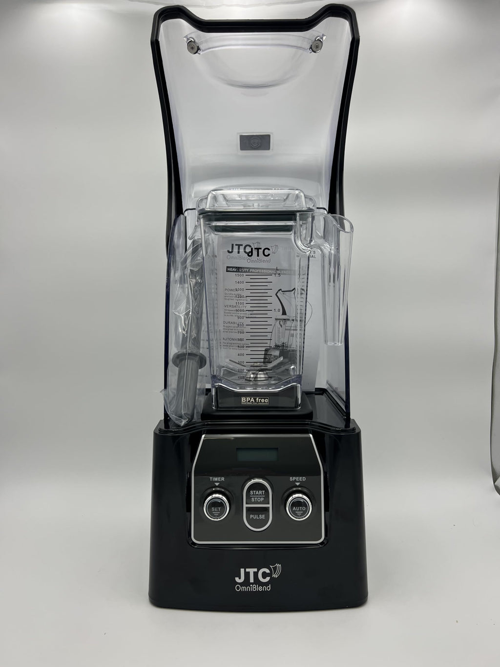 JTC OmniBlend VI 900 QD - 10 Speed, Set Mode, Pulse Mode, Powerful 3 HP Commercial High-Performance Blender. Blend Built in Sound Guard Technology, Removable for cleaning, 7 Year Warranty,