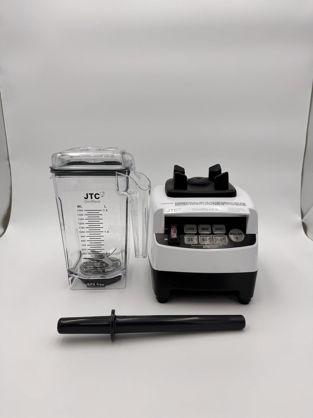 JTC OmniBlend V TM 800 Professional Blender, 1.5 Litre D Jug Set BPA-Free Container, Set Speed Settings with Set Timer