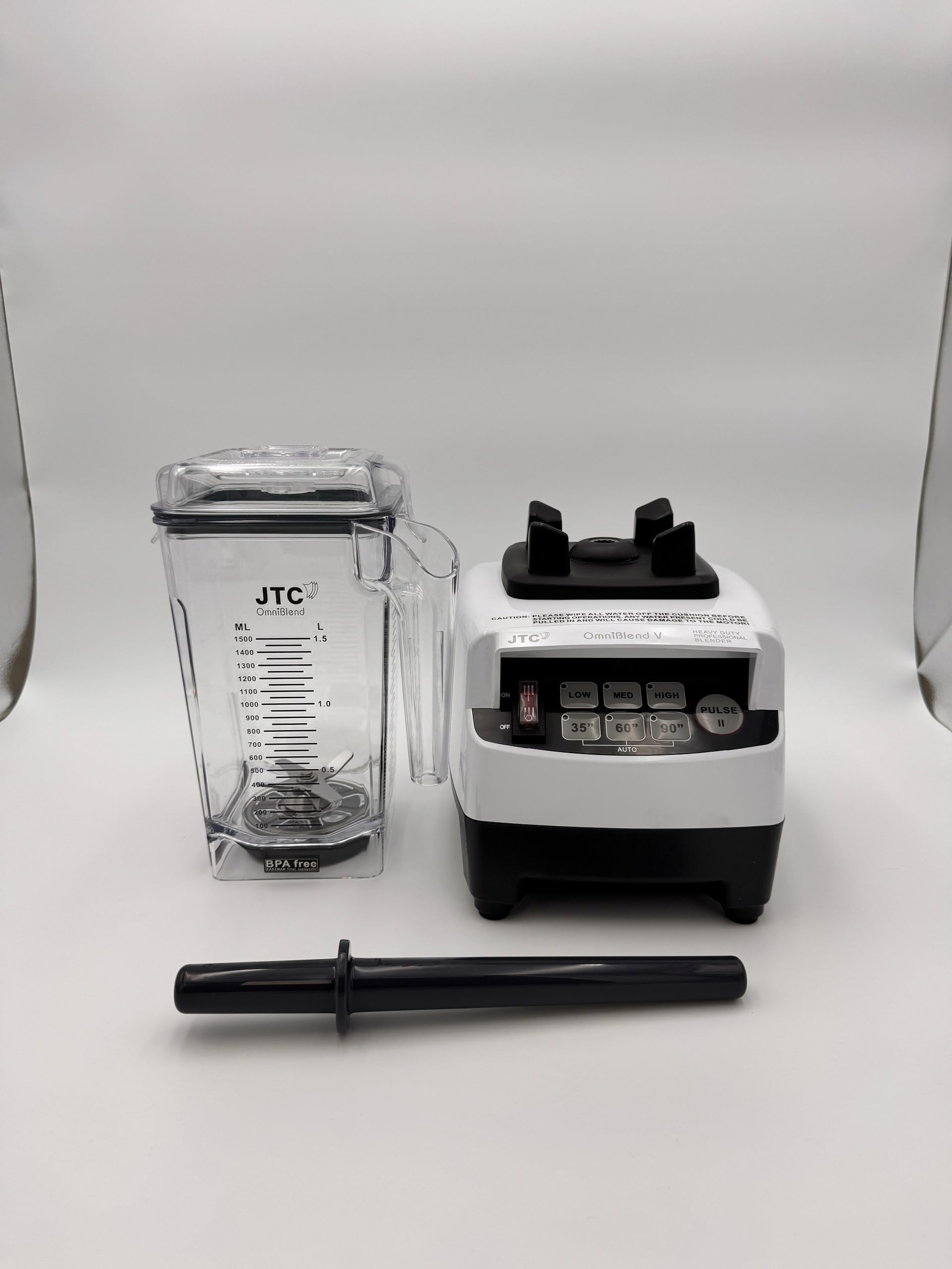 JTC OmniBlend V TM 800 Professional Blender, 1.5 Litre D Jug Set BPA-Free Container, Set Speed Settings with Set Timer