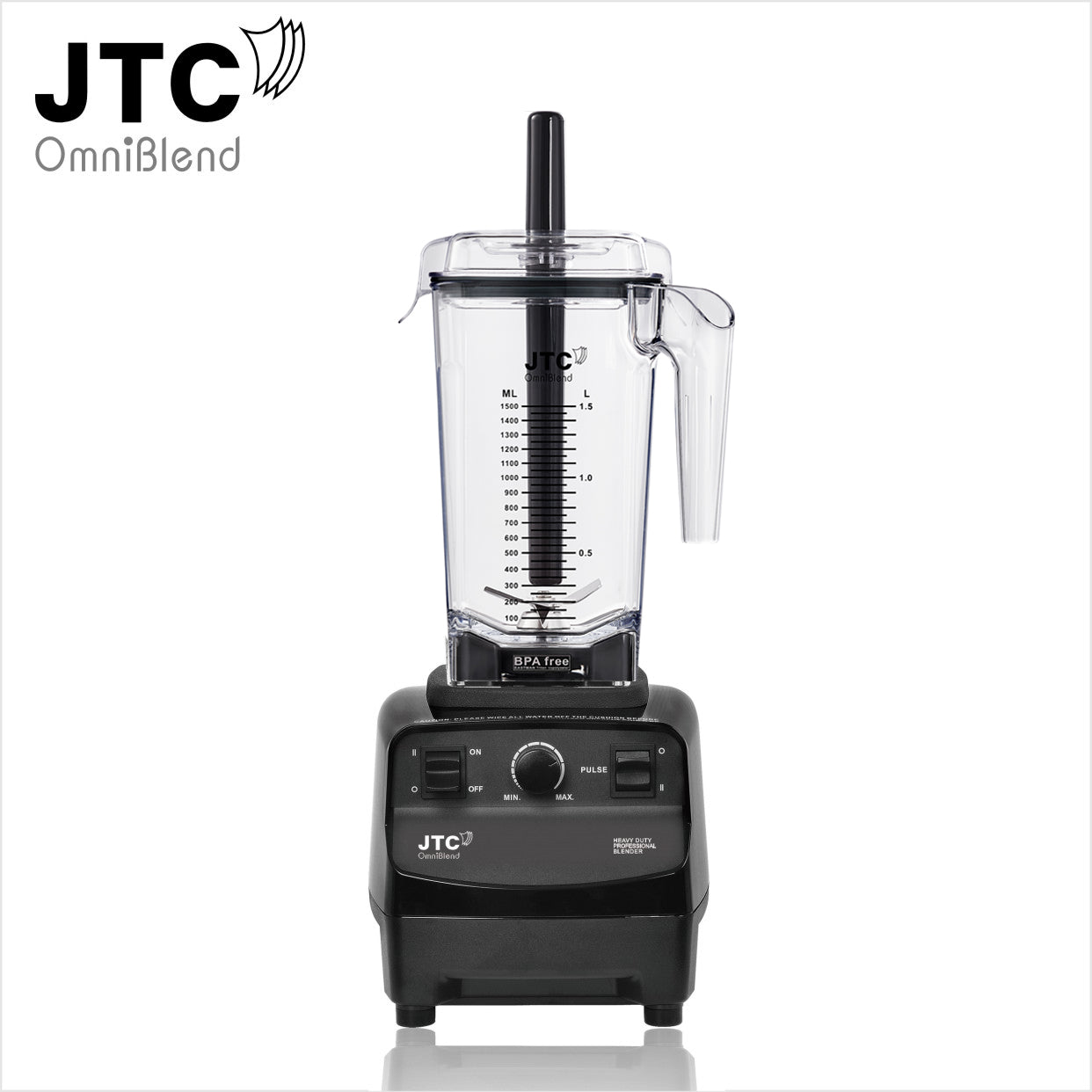 TM-767A B D 1.5Litre Jug with Clear lid or Rubber Lid Tamper Rod