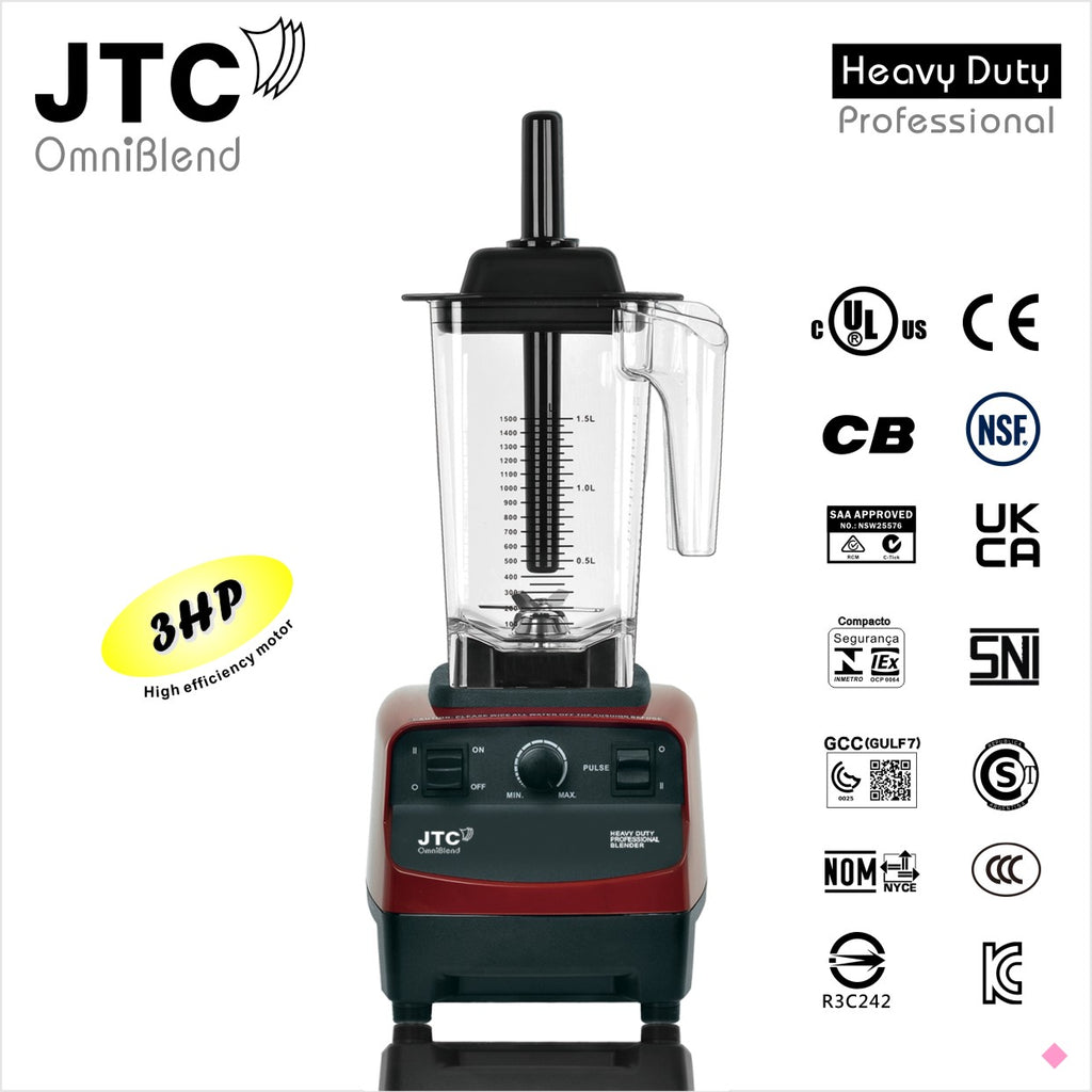 TM-767A B D 1.5Litre Jug with Clear lid or Rubber Lid Tamper Rod