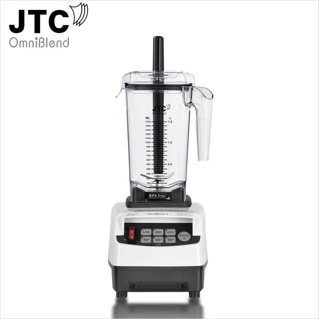 JTC OmniBlend V TM 800 Professional Blender, 1.5 Litre D Jug Set BPA-Free Container, Set Speed Settings with Set Timer