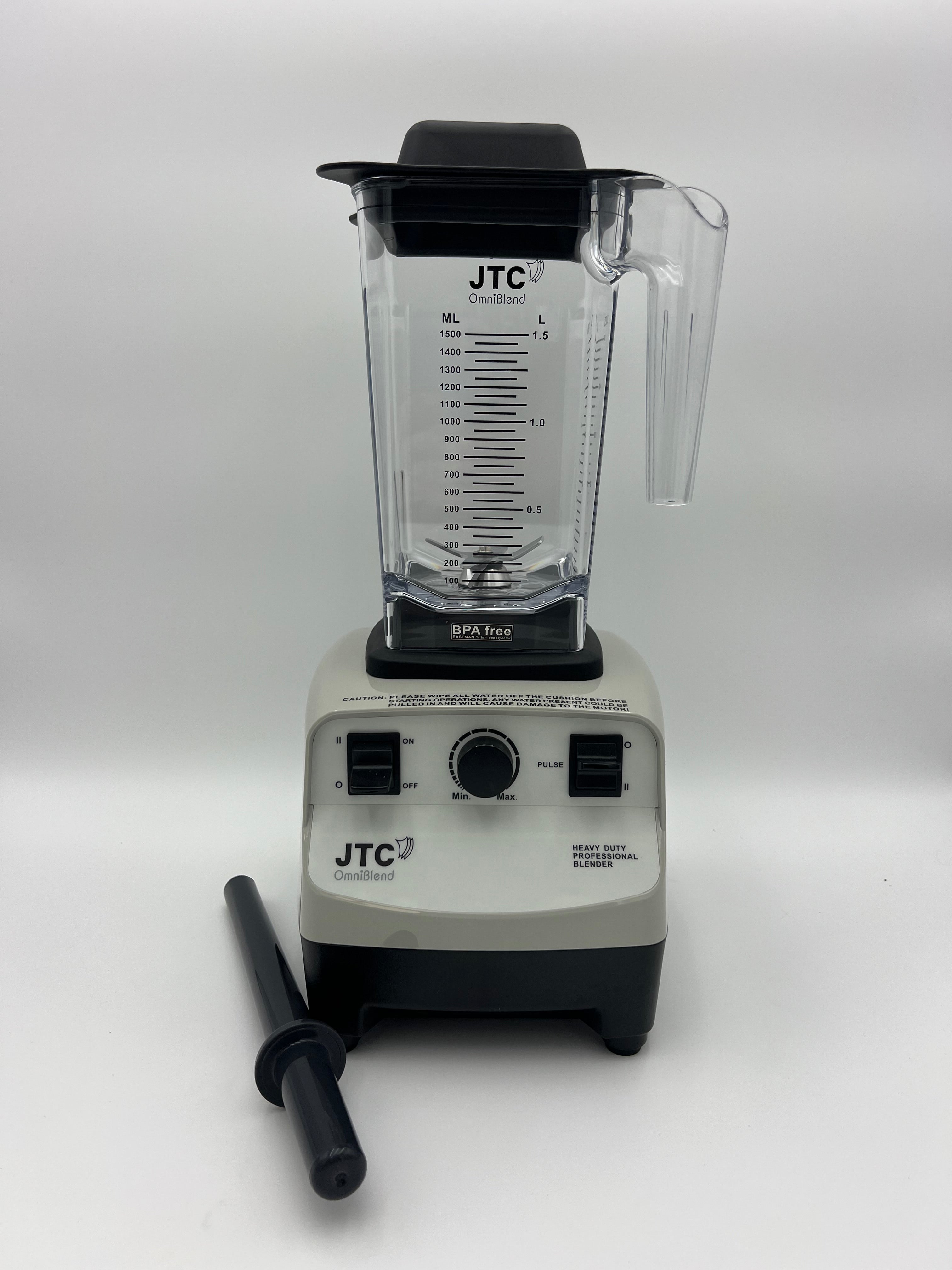 TM-767A B D 1.5Litre Jug with Clear lid or Rubber Lid Tamper Rod