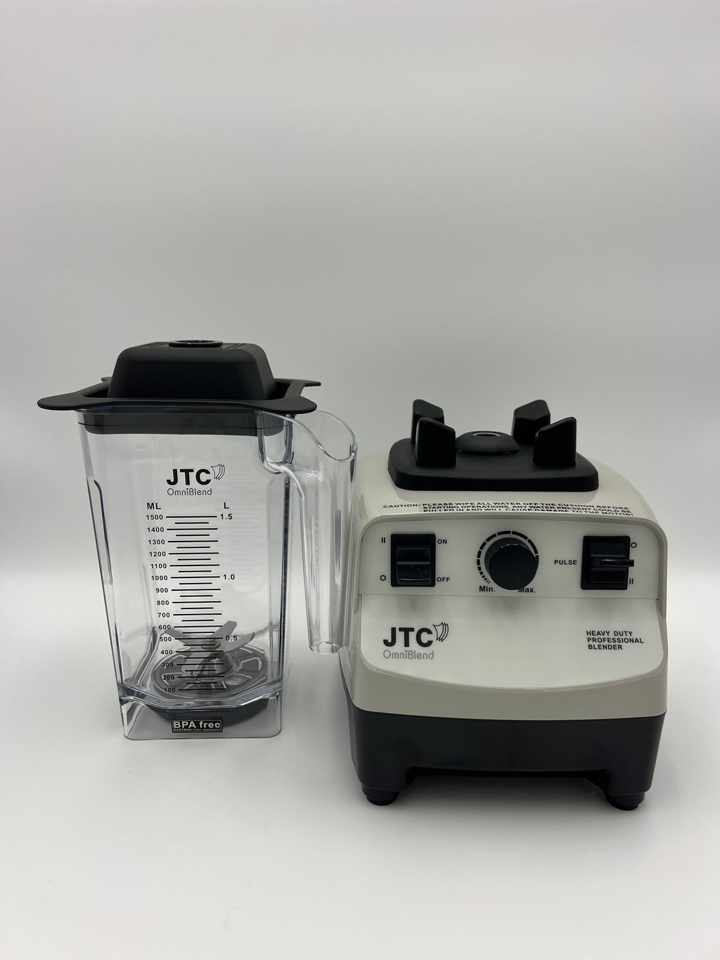 TM-767A B D 1.5Litre Jug with Clear lid or Rubber Lid Tamper Rod