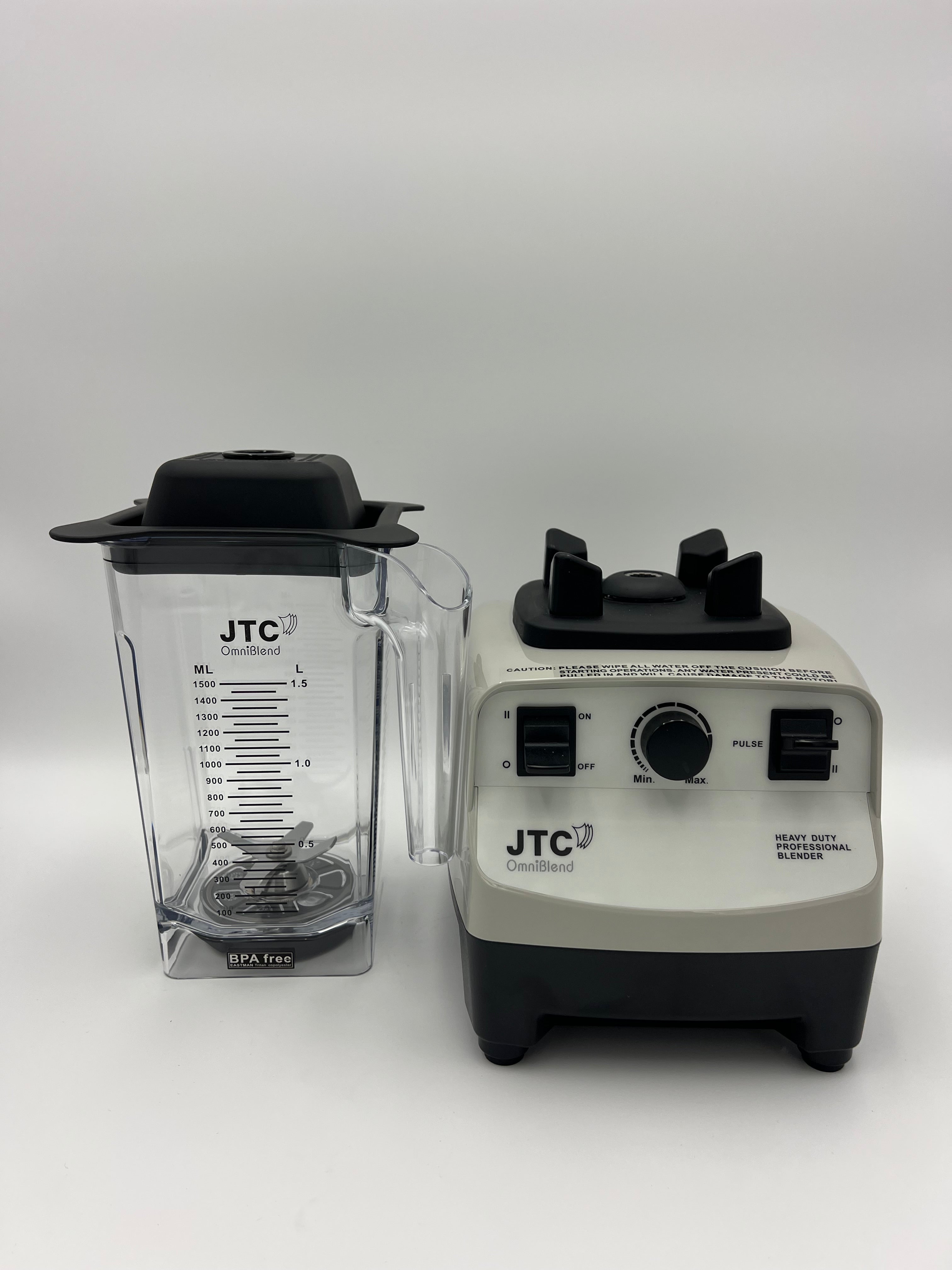TM-767A B D 1.5Litre Jug with Clear lid or Rubber Lid Tamper Rod
