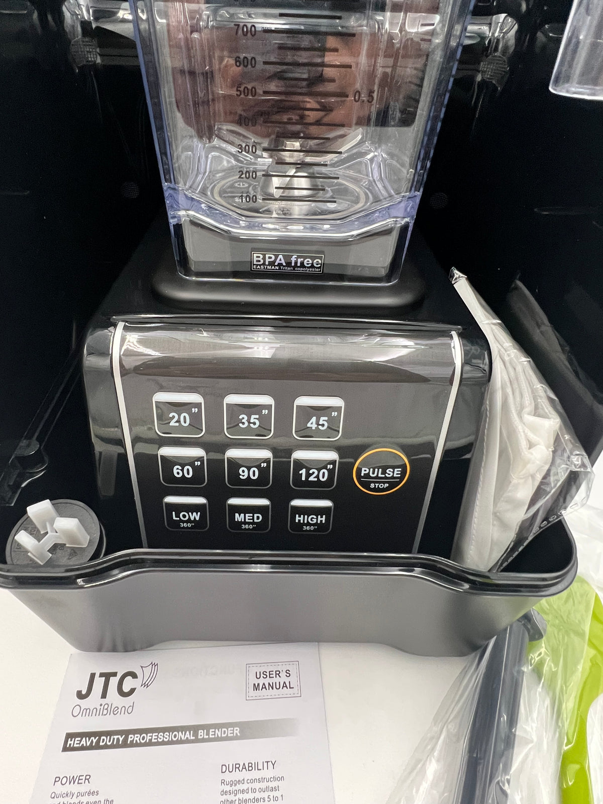 JTC OmniBlend 890AQ Commercial Blender with OmniShield I Sound Shield,1.5Litre D Jug Set