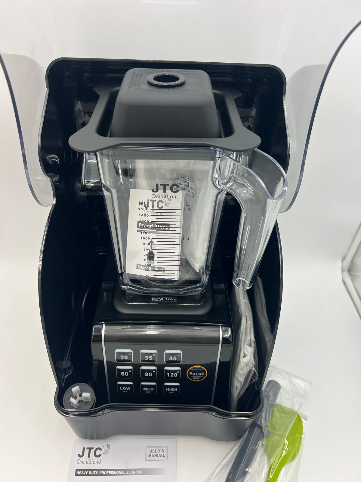 JTC OmniBlend 890AQ Commercial Blender with OmniShield I Sound Shield,1.5Litre D Jug Set