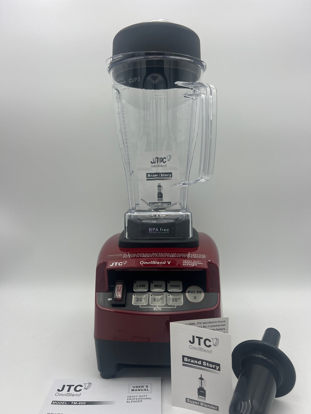JTC OmniBlend 2.0 Litre Jug with Tamper Rod and Rubber Lid for 767, 800, 890 and 900 Series.
