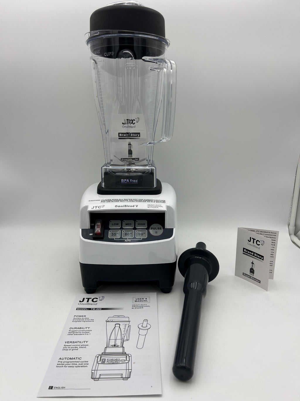 JTC OmniBlend 2.0 Litre Jug with Tamper Rod and Rubber Lid for 767, 800, 890 and 900 Series.