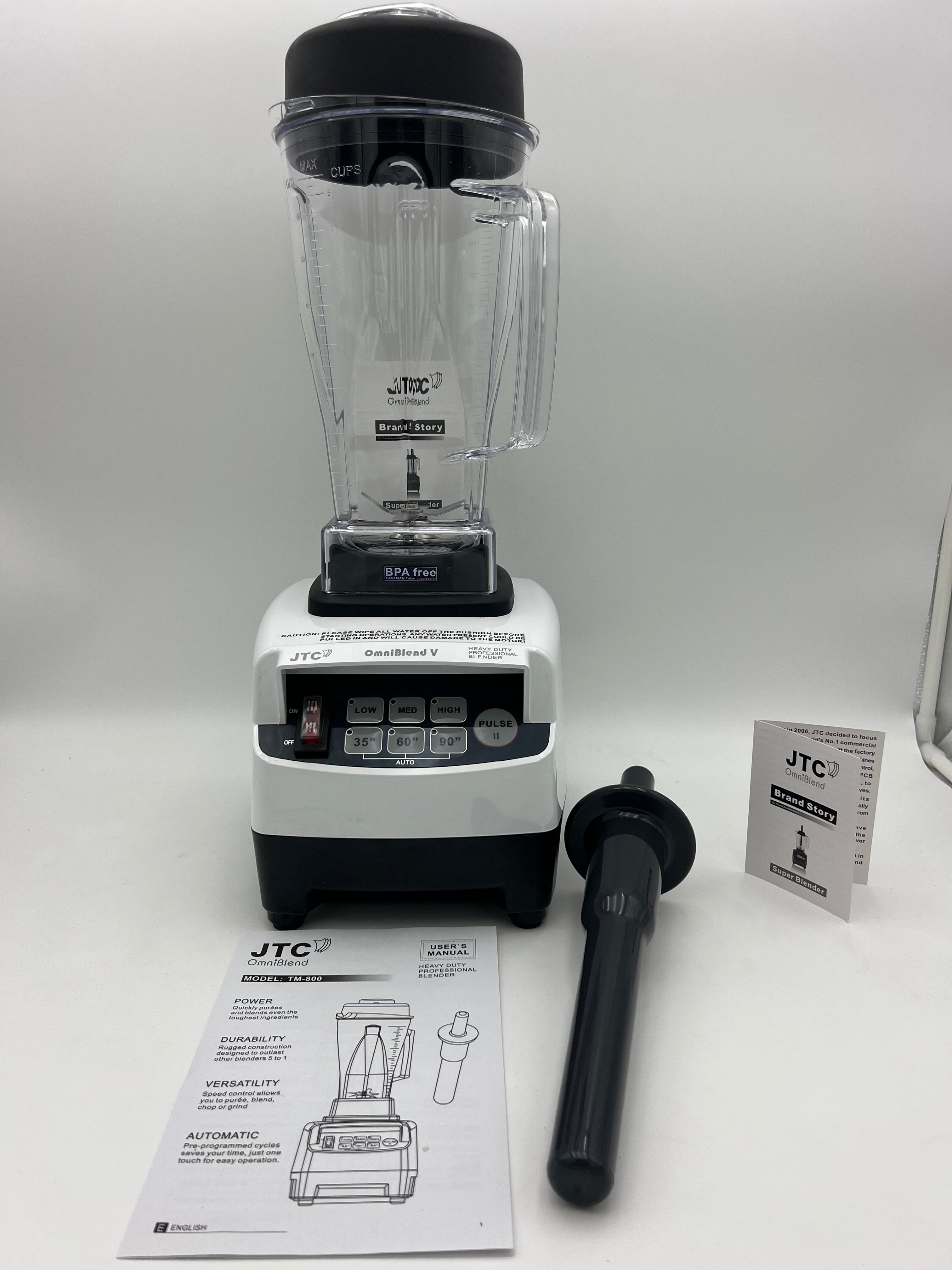 JTC OmniBlend 2.0 Litre Jug with Tamper Rod and Rubber Lid for 767, 800, 890 and 900 Series.