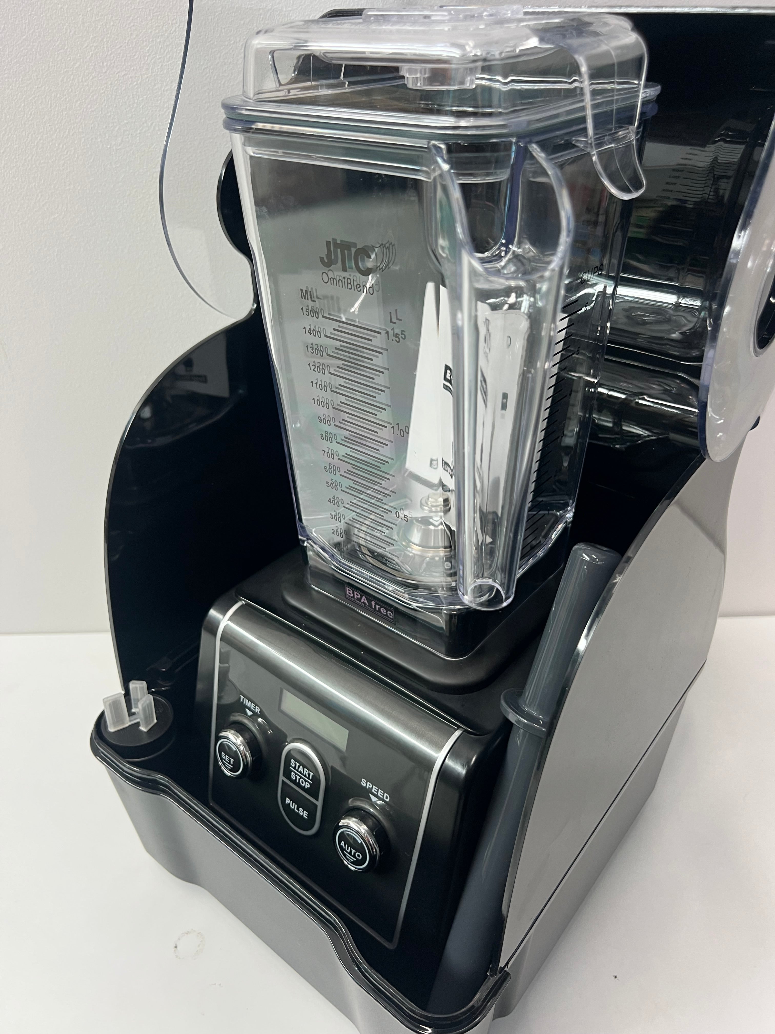 JTC OmniBlend VI 900 DQ Black 10 Speed Set Mode Pulse Mode includes OmniShield I sound shield, 3 HP Professional Commercial High Performance Blender with 7 Year Warranty