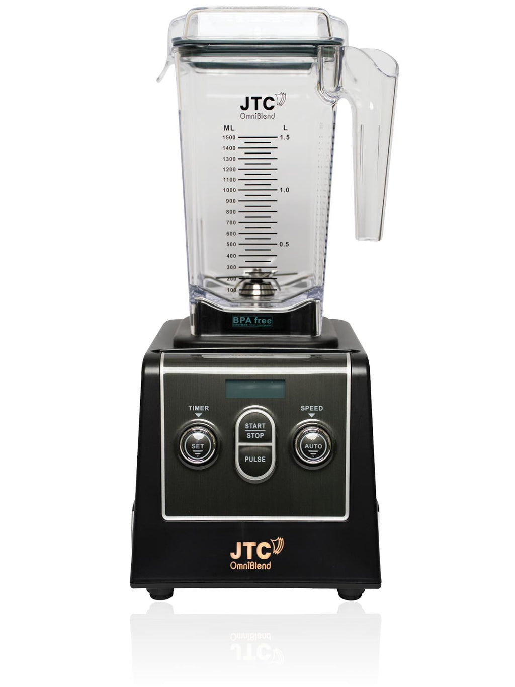 JTC OmniBlend VI 900 DQ Black 10 Speed Set Mode Pulse Mode includes OmniShield I sound shield, 3 HP Professional Commercial High Performance Blender with 7 Year Warranty
