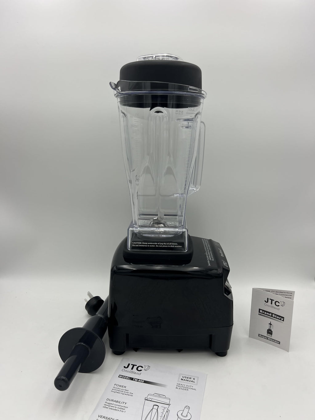 JTC TM 800 OmniBlend V 3 HP Professional heavy-duty Blender, 2.0 L BPA-Free Jug, Preset Speed Control, PreSet Times and Pulse function. 7 Year Warranty, Blend, Smoothie Blender, Black Color