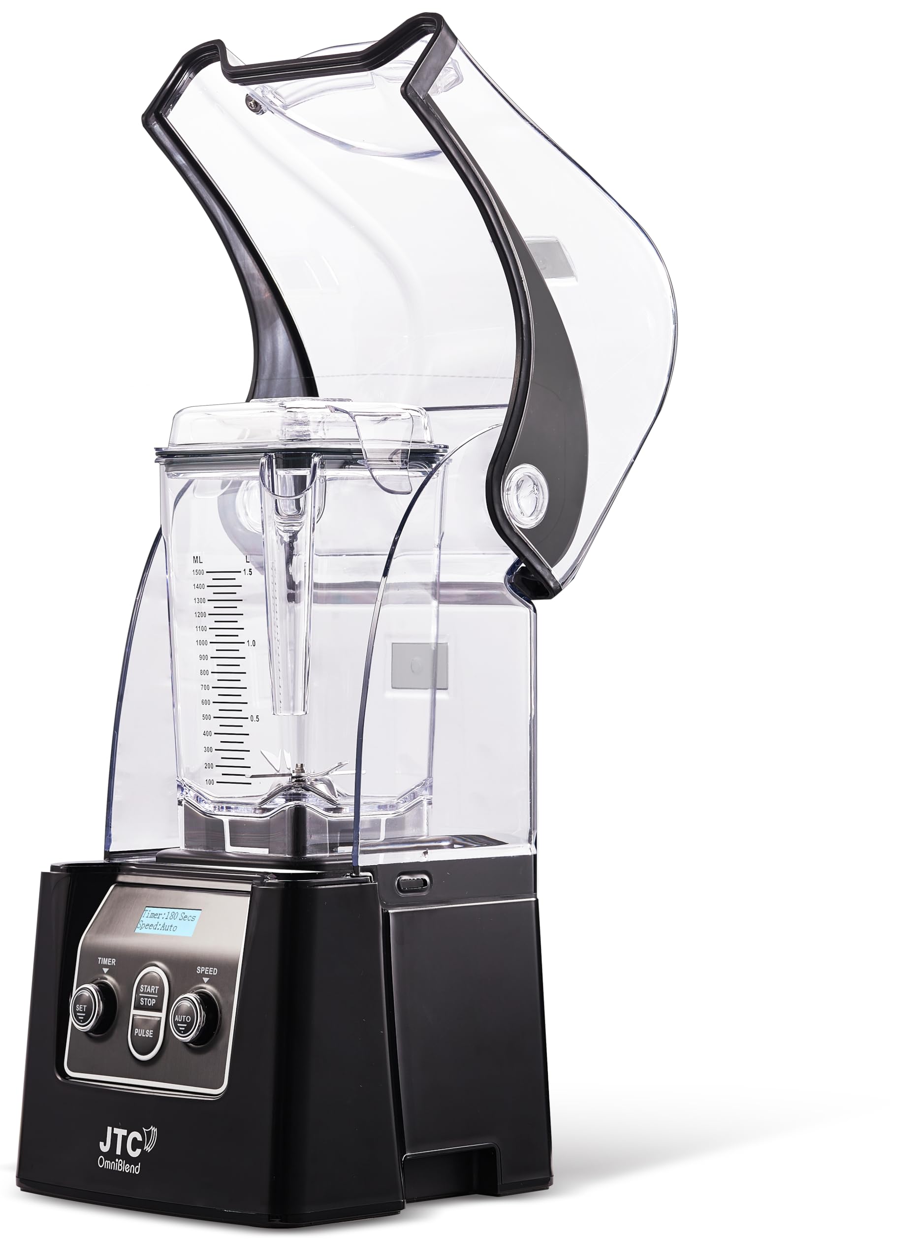 JTC OmniBlend VI 900 QD - 10 Speed, Set Mode, Pulse Mode, Powerful 3 HP Commercial High-Performance Blender. Blend Built in Sound Guard Technology, Removable for cleaning, 7 Year Warranty,