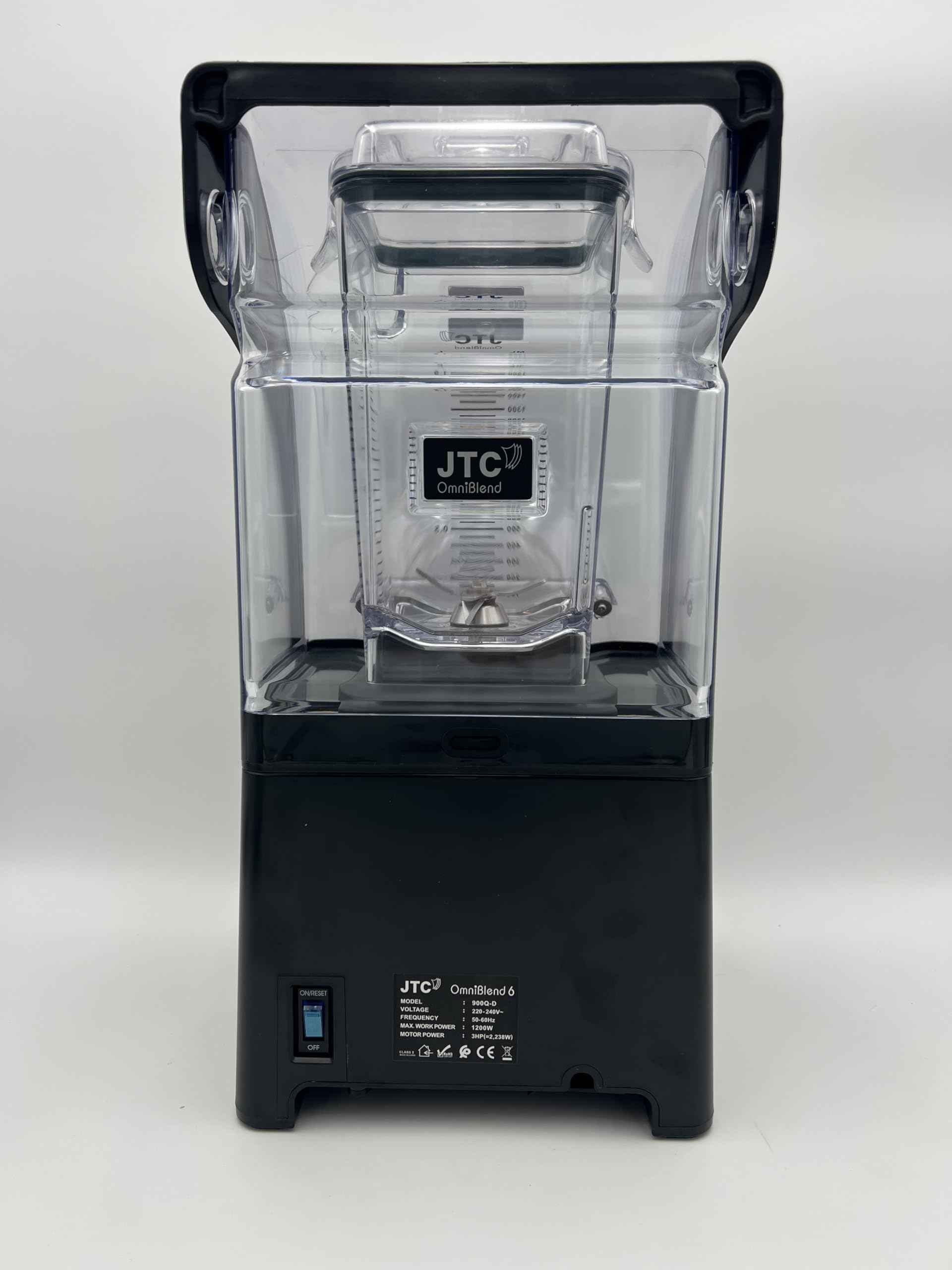 JTC OmniBlend VI 900 QD - 10 Speed, Set Mode, Pulse Mode, Powerful 3 HP Commercial High-Performance Blender. Blend Built in Sound Guard Technology, Removable for cleaning, 7 Year Warranty,