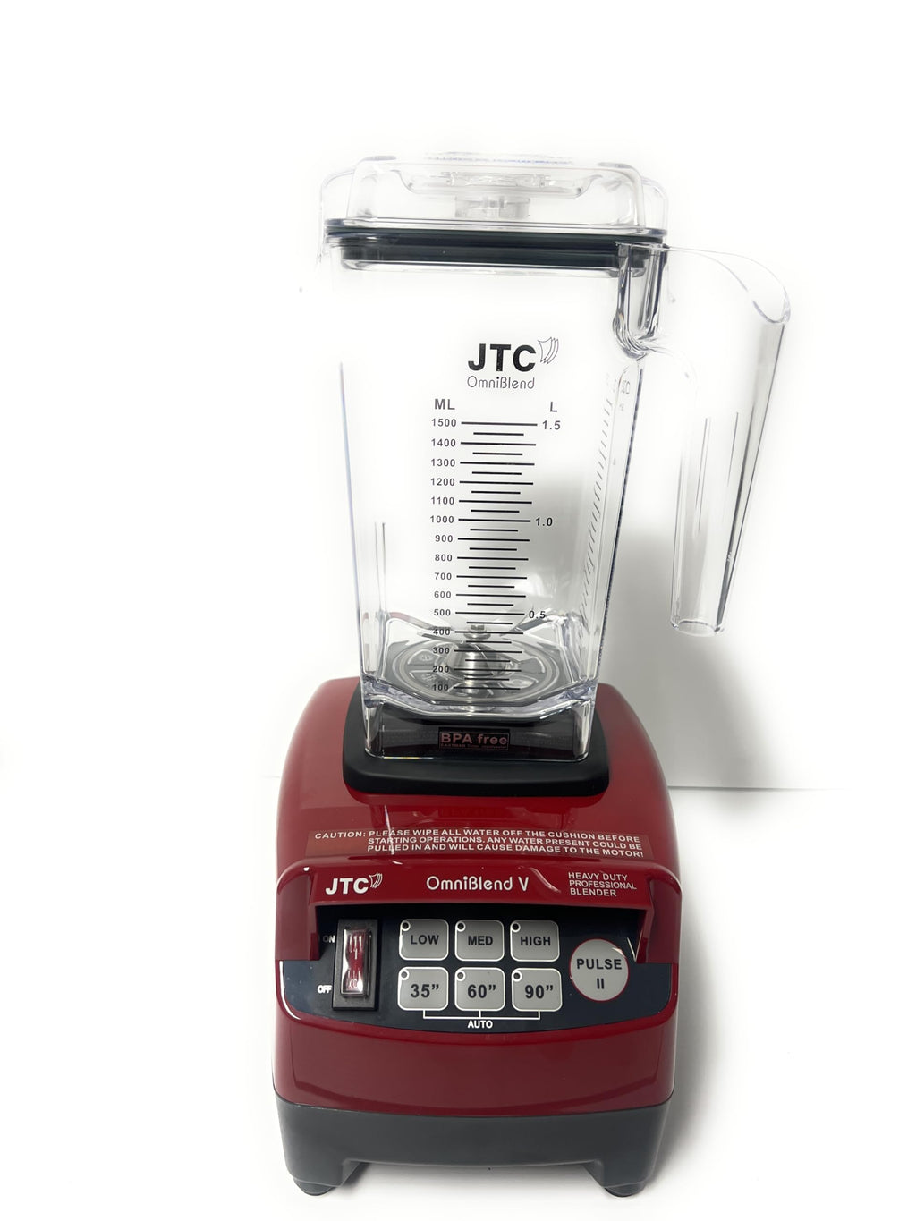 JTC OmniBlend V TM 800 Maroon with 3 HP Professional Heavy-Duty Blender, 1.5Litre  D Jug with Tamper Rod BPA-Free Jug, Preset Speed Control, Preset Times and Pulse function. 7 Year Warranty, Blend, Smoothie Blender