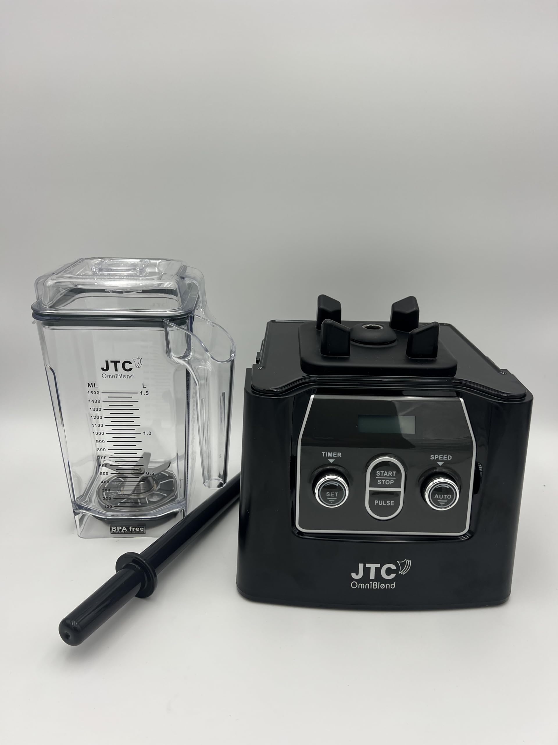 JTC OmniBlend VI 900 QD - 10 Speed, Set Mode, Pulse Mode, Powerful 3 HP Commercial High-Performance Blender. Blend Built in Sound Guard Technology, Removable for cleaning, 7 Year Warranty,